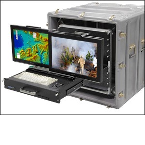 Dual Flip-Up Displays with Keyboard-Image