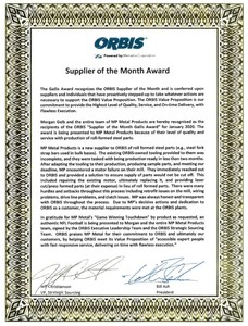 MP Metals receives Gallis Award-Image