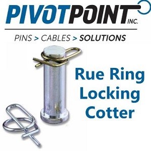 Rue Ring Locking Cotter Pins 1-1/8" Stainless Steel 10 new PIVOT POINT RUE-46-S 