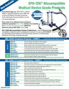 EPO-TEK® New Medical Adhesive Catalog-Image