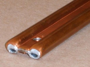 Custom conductor bar with end hole for connections-Image