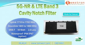 5G-NR & LTE Band 3 Cavity Notch Filter-Image