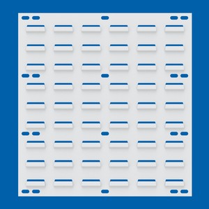 Textured White Louvered Panels-Image