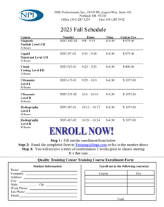 2025 Fall Training Schedule-Image
