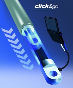 Click & Go Gas Spring Locks with Push of a Button-Image