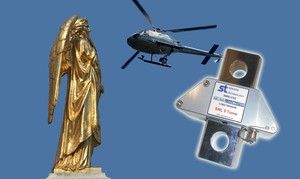 Helicopter Loadcell Lifts Statue-Image