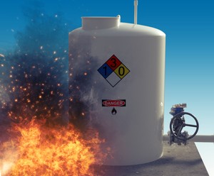 Keep Flammable Media in its Place - Isolated-Image