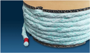 Biosoluble twisted rope for thermal insulation -Image