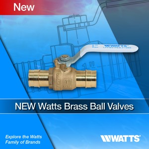 New Watts LFFBV-PEX-F1960 Series Brass Ball Valves-Image