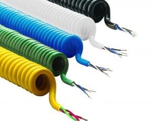 Retractiles. Coil Cord. Slinkies. Curly Cords.-Image