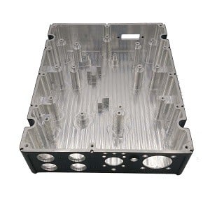 CNC parts with clear alodine and black anodize-Image