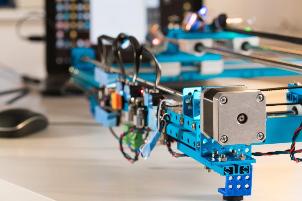 Details of the machine with stepper motor