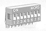 DIP switch - right angle raised actuator