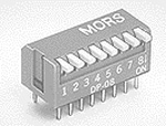 DIP switch - right angle recessed actuator