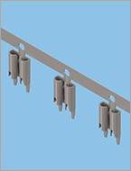 New female quick-fit PCB terminals on continuous reel