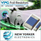 Low-cost VPG Foil Resistors designed for 5G and EV charging equipment