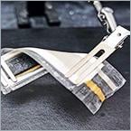 Flexible and wearable batteries.