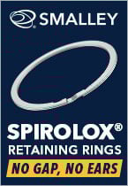 Smalley Spirolox® retaining rings: gapless with no ears to interfere