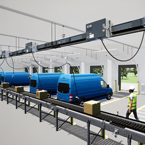 Overhead system simplifies EV charging