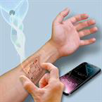 Device harvests energy from radiowaves to power wearable electronics.