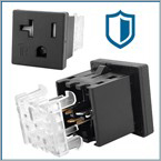 Guarded power: Tamper-resistant NEMA snap-in outlets