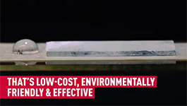 Water droplets effortlessly slide off surfaces