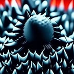 Artificial surfaces use spikes, not chemicals, to destroy viruses.