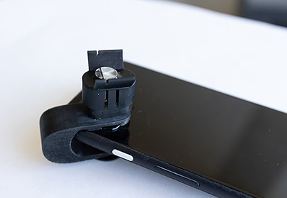 Inexpensive device uses smartphone to monitor blood pressure.