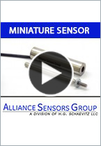 Miniature 12.7 mm diameter inductive linear position sensors