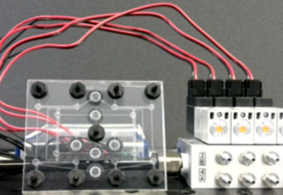 Watch as this pneumatically actuated soft robot plays the piano